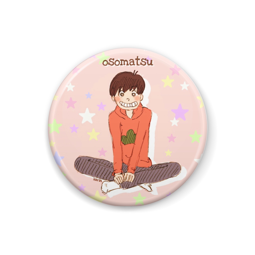 お座りおそ松缶バッチ