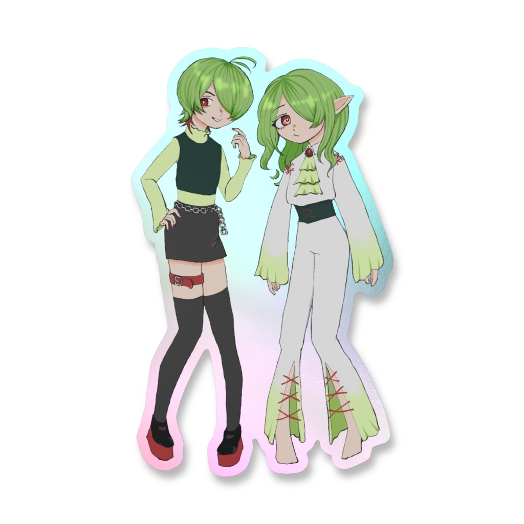 クサビとわさびちゃんのステッカー