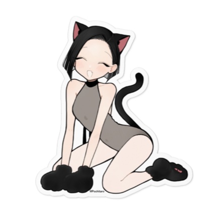 佐藤‗キャットステッカー(高8cm) 