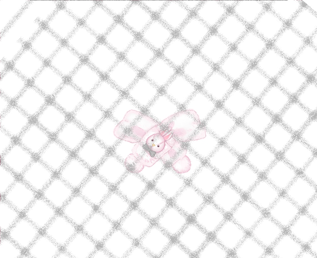 ●うさちゃんマフラー。薄ピンク×グレー