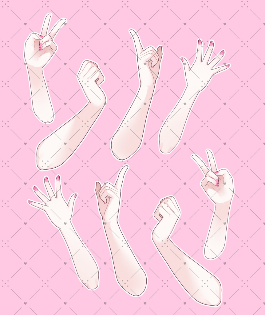 ●手素材　純欲ピンク