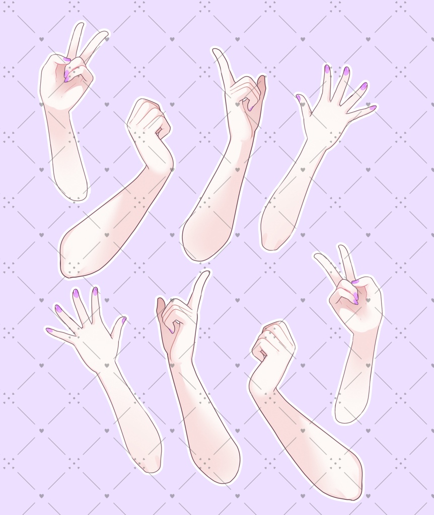 ●手素材　パステルパープル