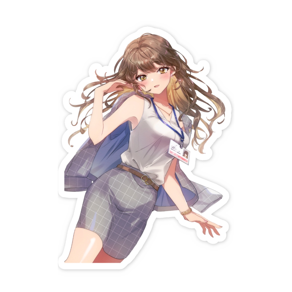 【スマホステッカー】収益化記念イラスト