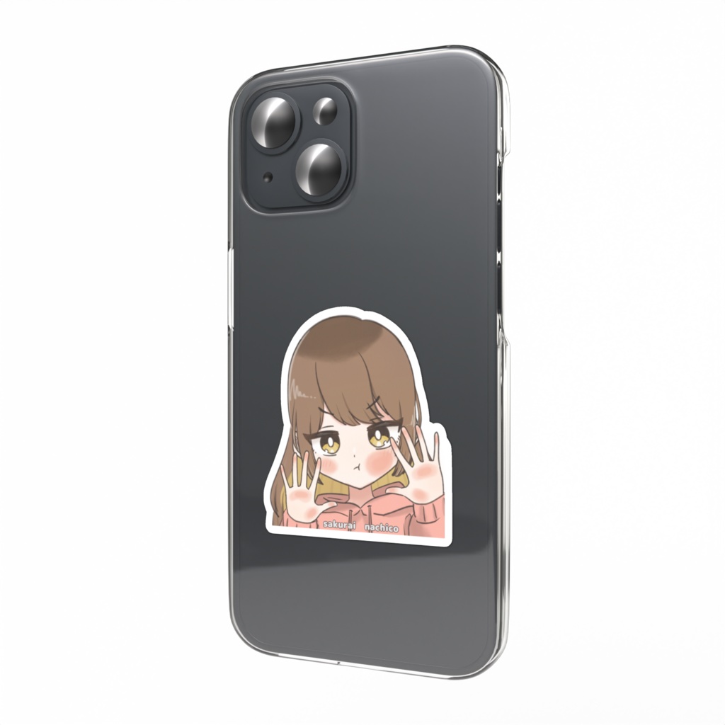 【スマホステッカー】くっつきなちこ