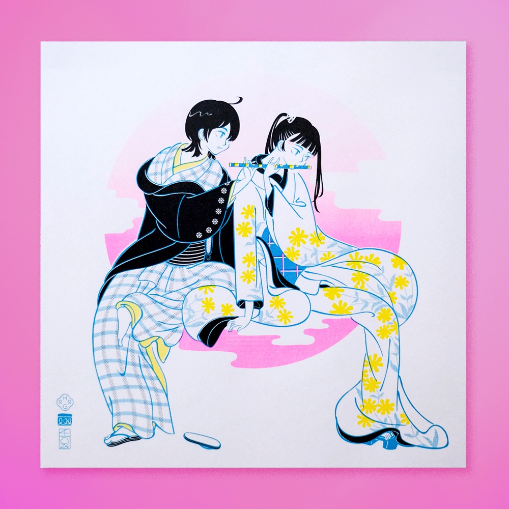 並笛図/スクエアポスター