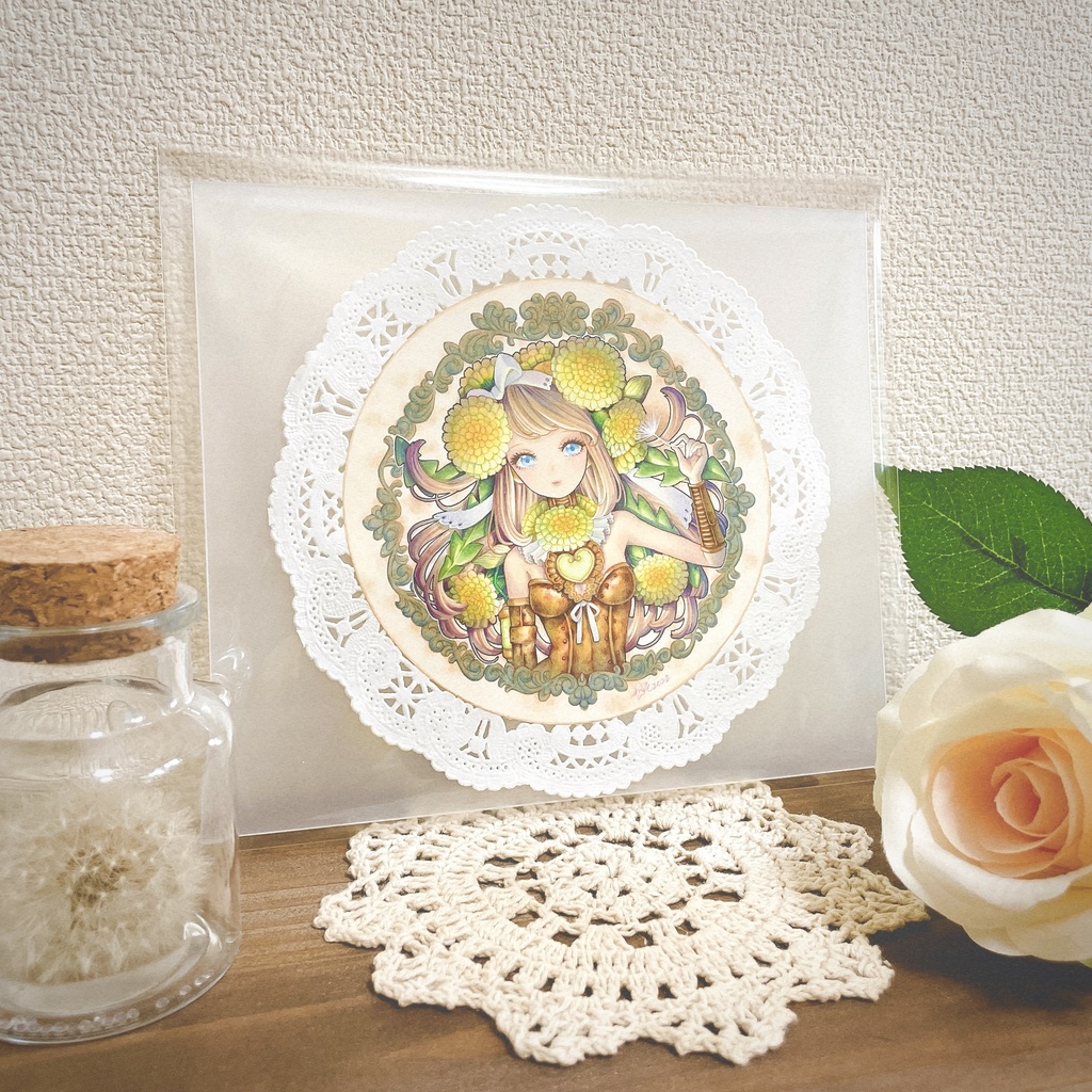 【原画】円形イラスト(たんぽぽ)