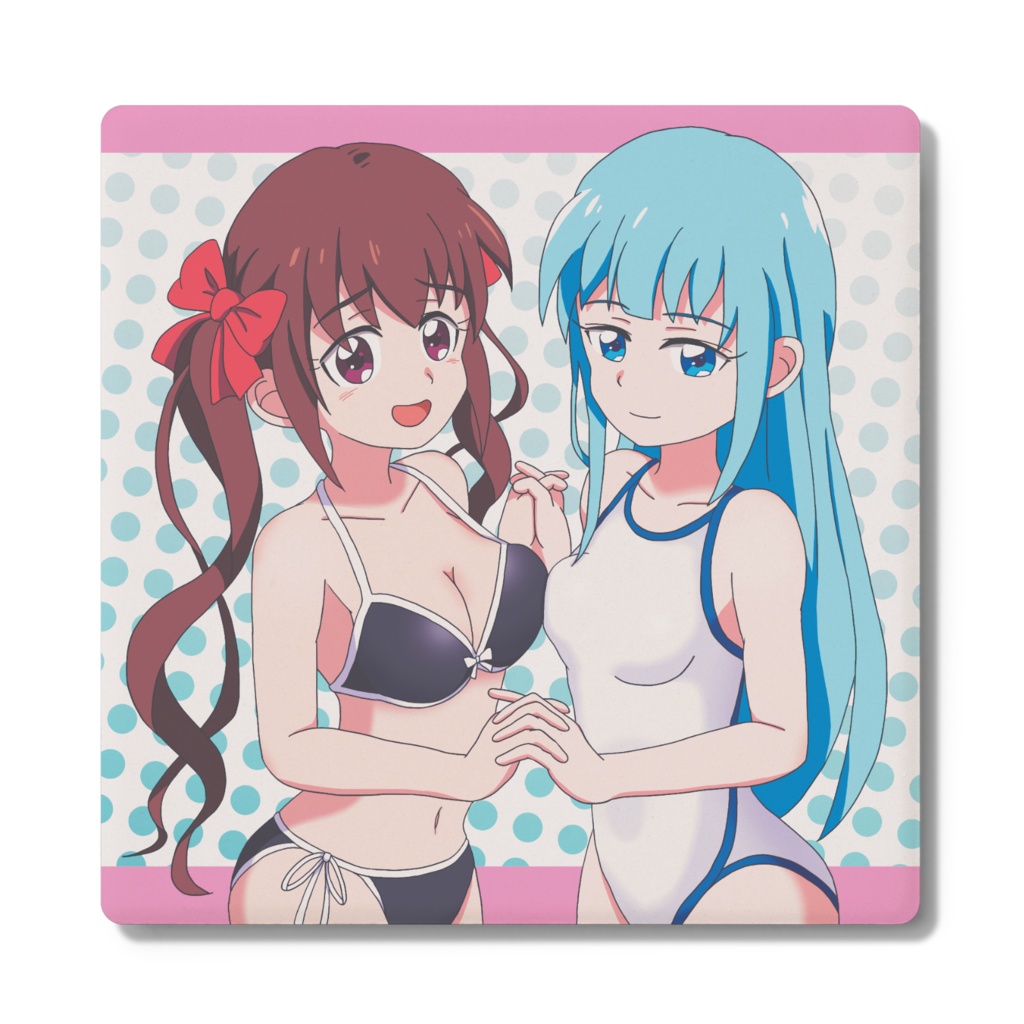 パーカーガールズ - 沙霧＆絵里奈 コースター（角形）