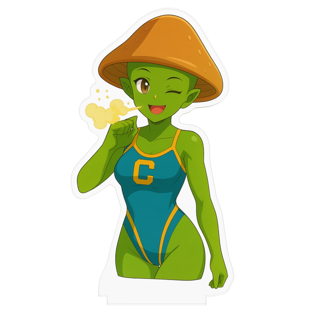 【AI生成イラスト】キノコの少女 アクリルフィギュア 100mm