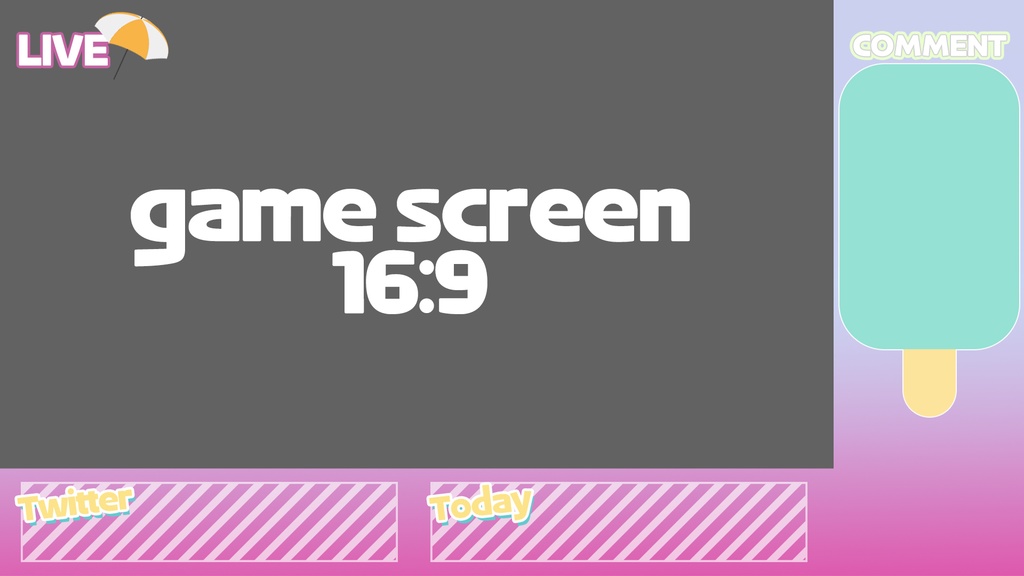 【フリー素材/配信用オーバーレイ】アイス背景