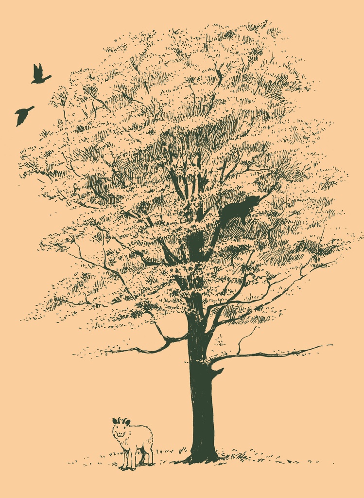 ブナと動物たちトートバッグ