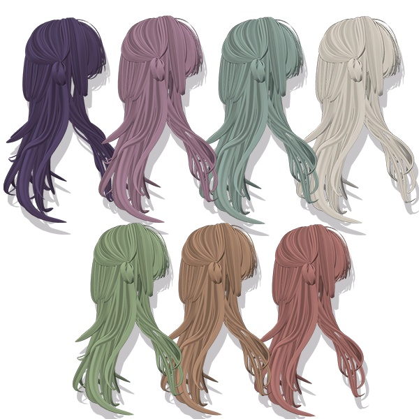 【3アバター対応】おだんごツイン【髪型/VRChat想定】