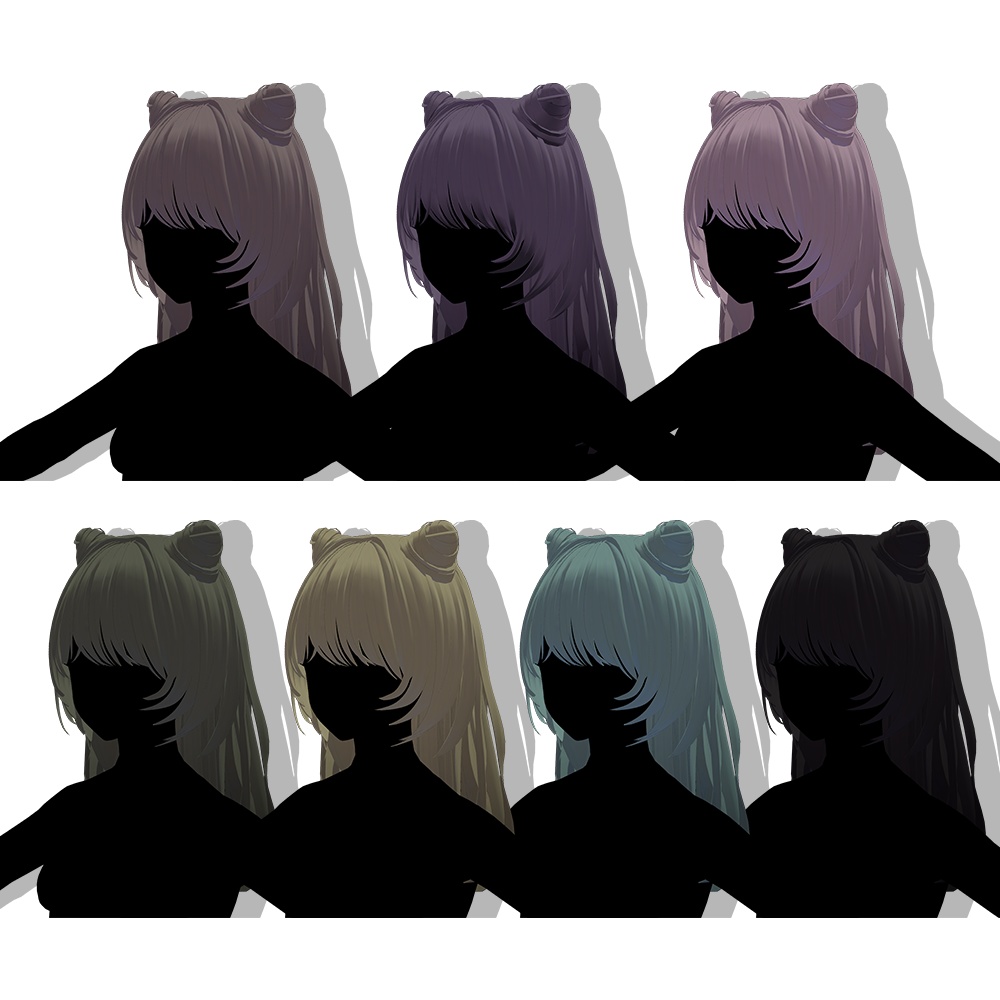 【3アバター対応】おだんご【髪型/VRChat想定】