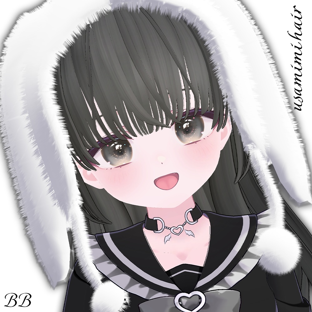 【SALE/3アバター対応】うさみみロング【髪型/VRChat想定】