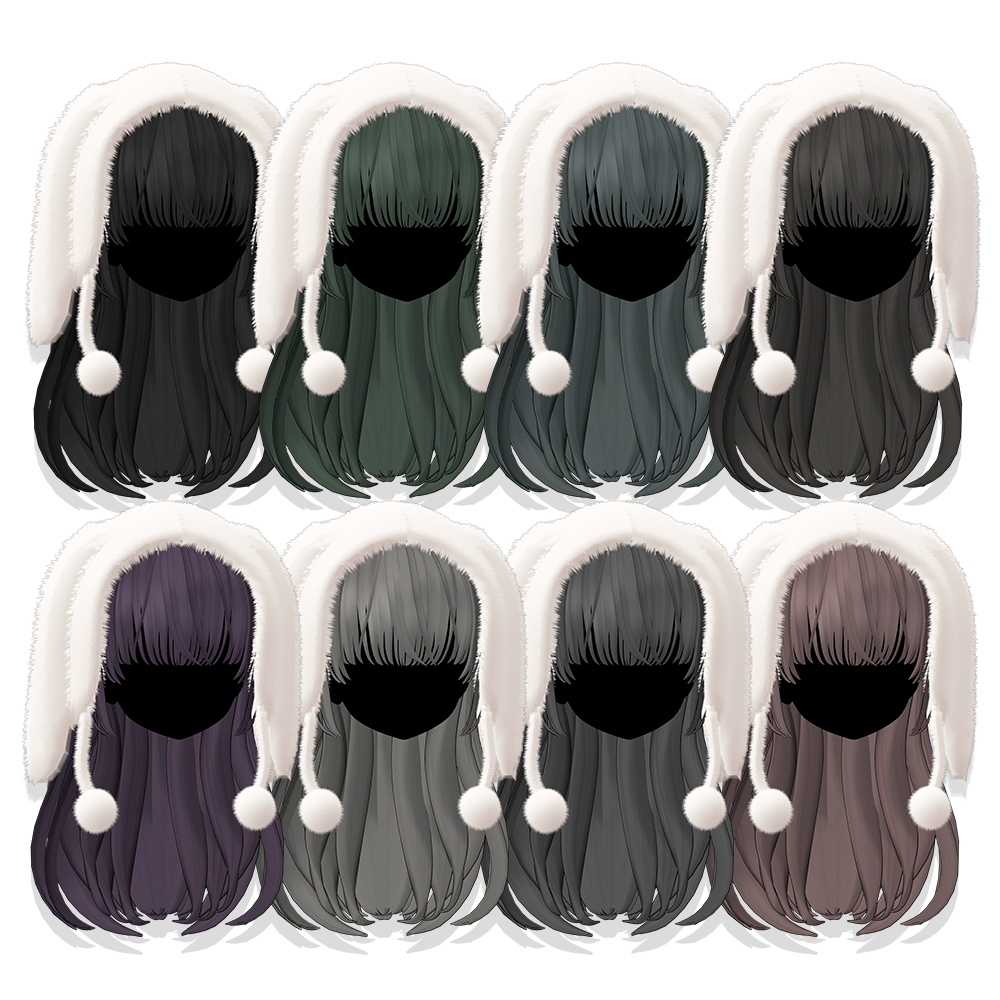 【SALE/3アバター対応】うさみみロング【髪型/VRChat想定】