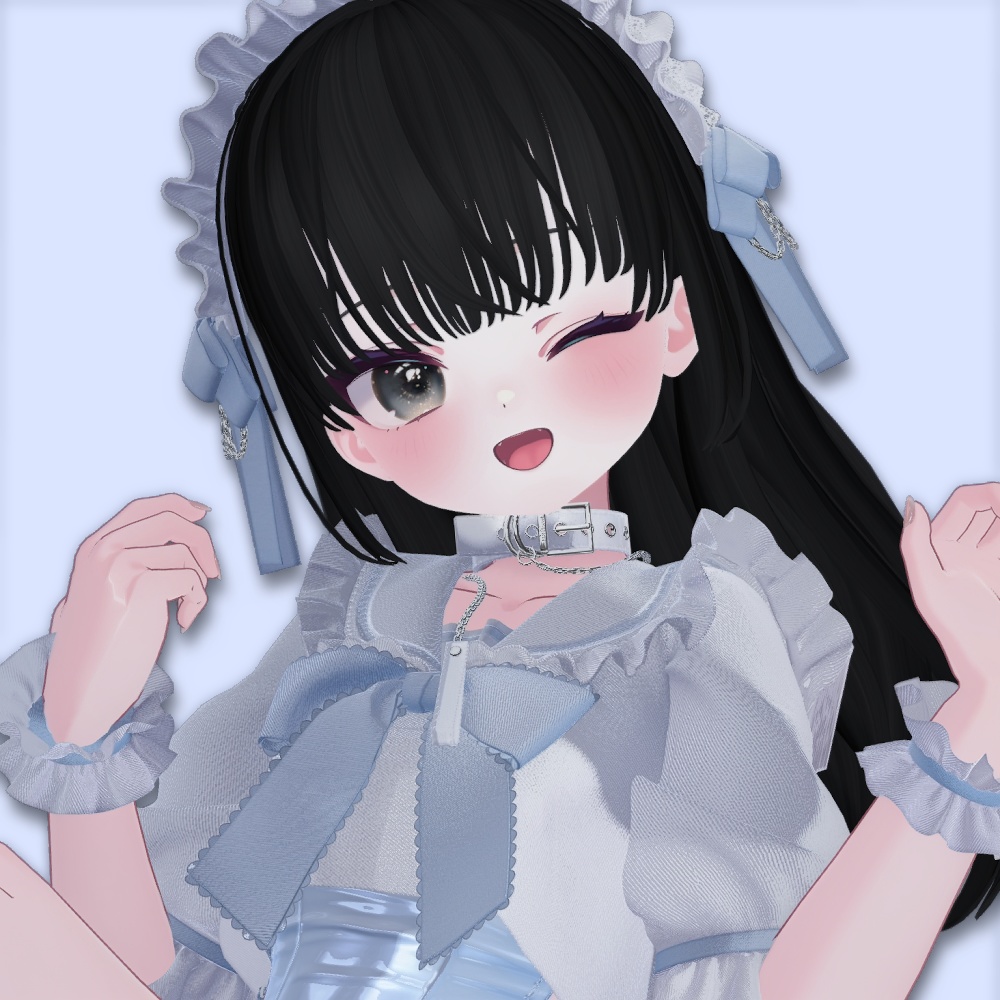 【SALE/3アバター対応】うさみみロング【髪型/VRChat想定】