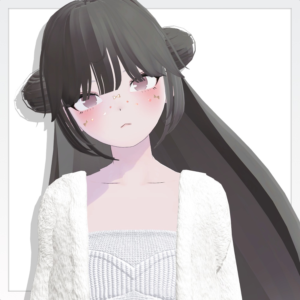 【SALE/3アバター対応】kawaii twin odango hair【髪型/VRChat想定】