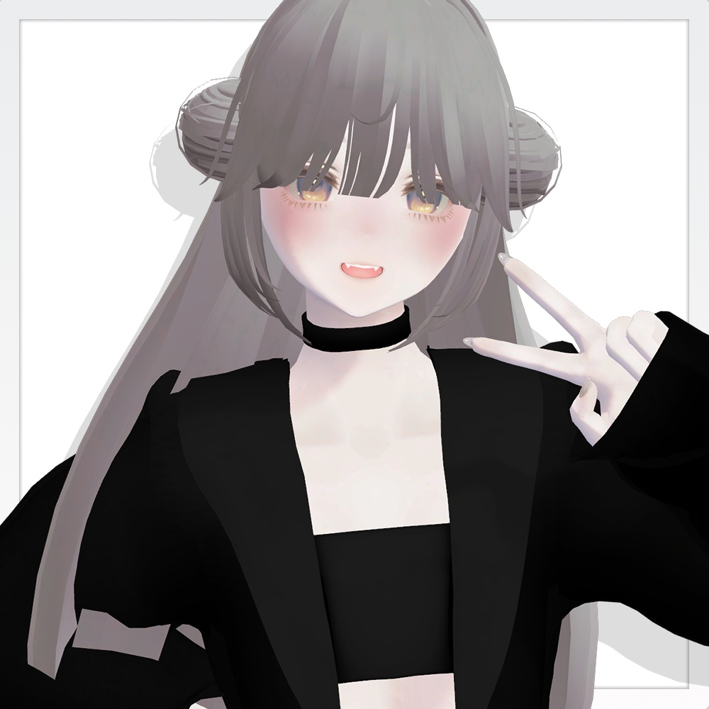 【SALE/3アバター対応】kawaii twin odango hair【髪型/VRChat想定】