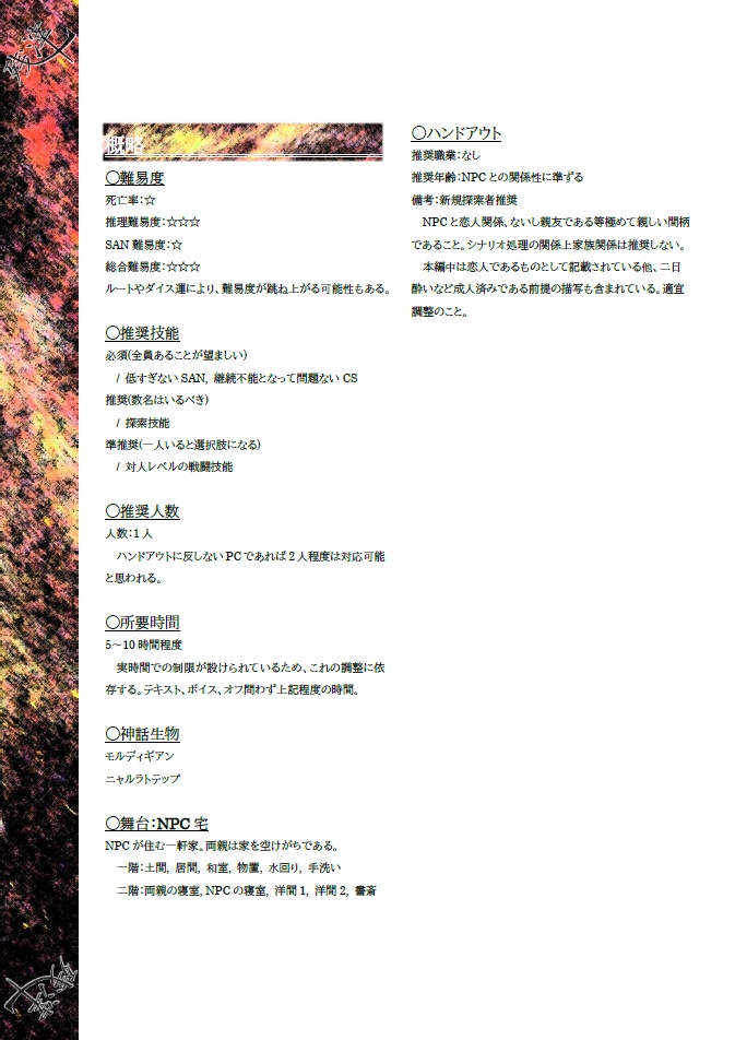 CoC7thシナリオ「残滓」【SPLL:E109139】