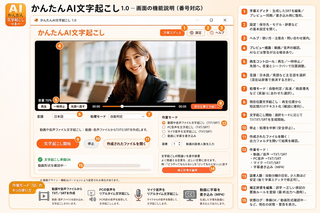 かんたんAI文字起こし 1.0