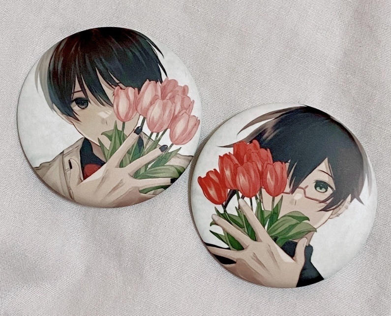 旬四季 チューリップ缶バッジ