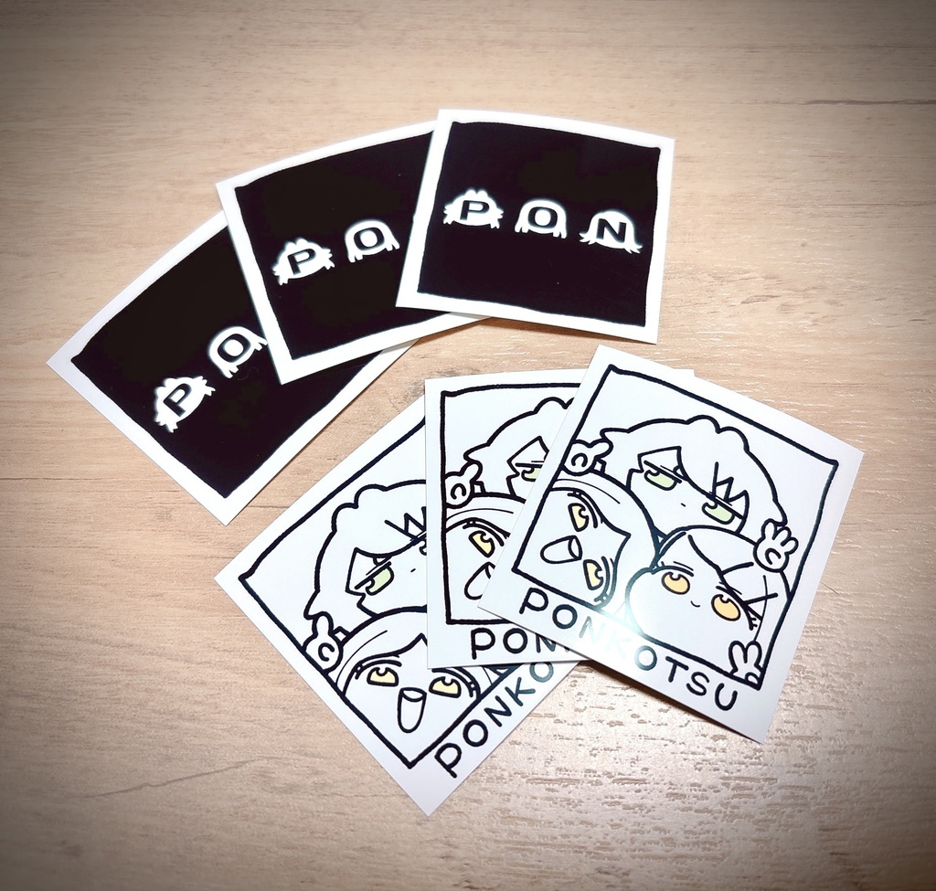 PONKOTSU Tシャツ ステッカー付