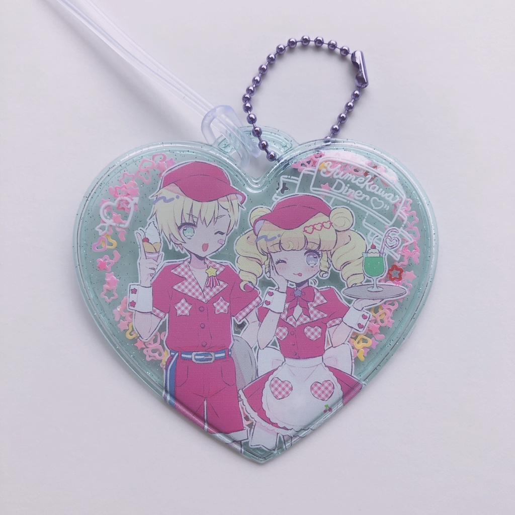 ゆめかわDiner🍒🏁ハートネームタグ