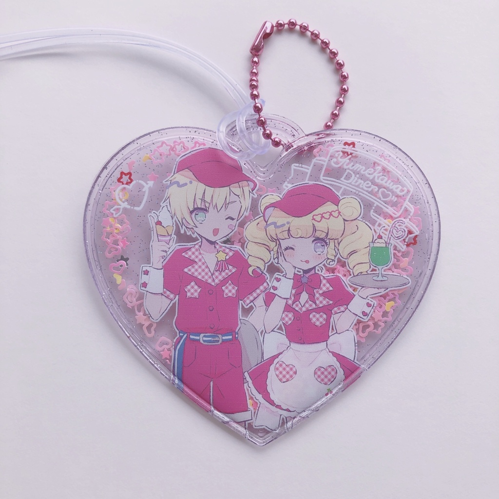 ゆめかわDiner🍒🏁ハートネームタグ