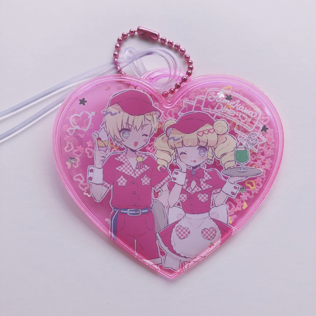 ゆめかわDiner🍒🏁ハートネームタグ