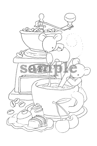 ねずみさんとコーヒー-Mouse and coffee-