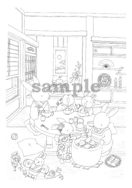 うさぎさんのお正月-Rabbit's New Year-