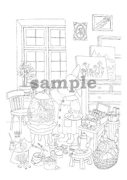 うさぎさんとイースターエッグ-Rabbit and Easter egg-