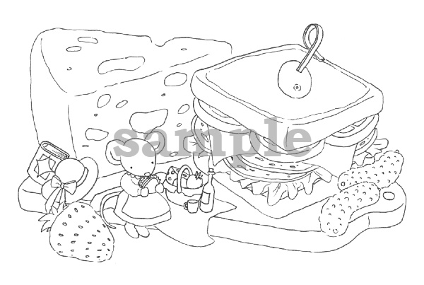 ねずみさんとサンドイッチ-Mouse and sandwich-