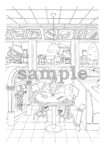 くまさんとアメリカンダイナー-Bear and American Diner-