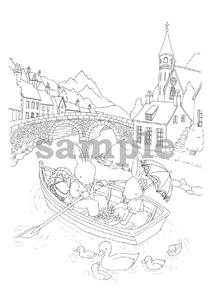 うさぎさんとボート-Rabbit and the boat-