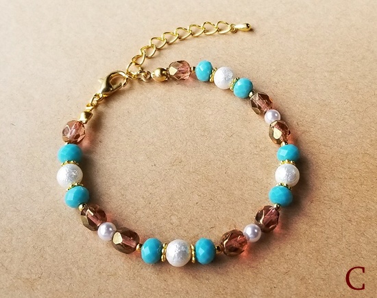 天然石×ビーズのブレスレット(バリエーション有)