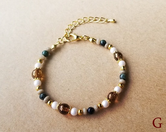 天然石×ビーズのブレスレット(バリエーション有)