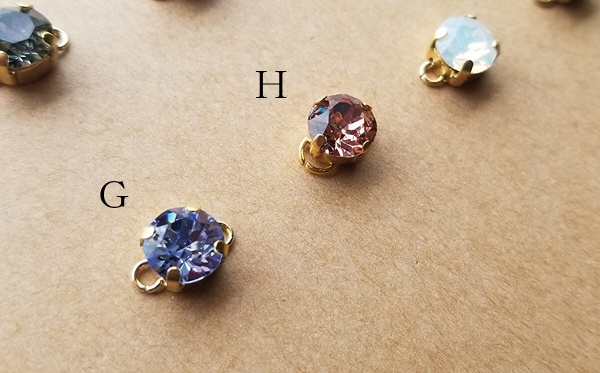 スワロフスキー・ガラスのシンプルブレスレット(バリエーション有)