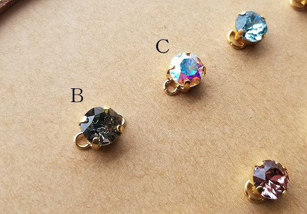 スワロフスキー・ガラスのシンプルブレスレット(バリエーション有)