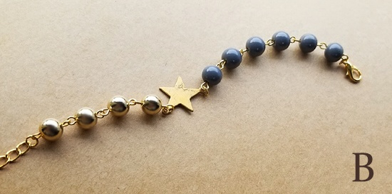 ブラススターのバイカラーブレスレット(バリエーション有)