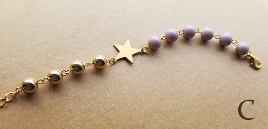 ブラススターのバイカラーブレスレット(バリエーション有)