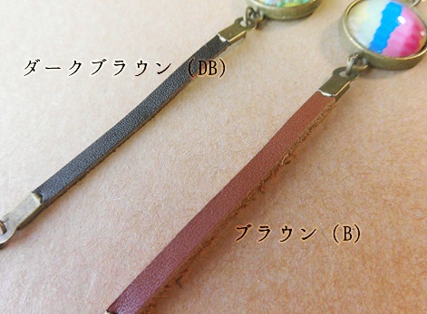 ガラスカボションのワンポイントブレスレット(バリエーション有)