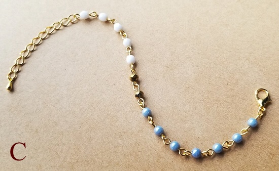 小粒チェコビーズのブレスレット(バリエーション有)