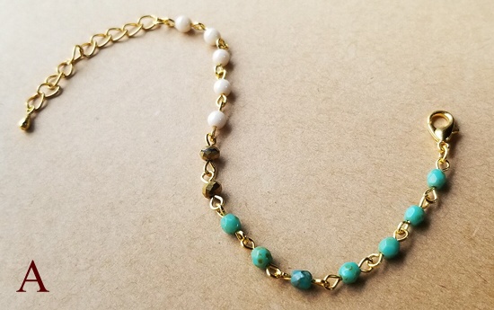 小粒チェコビーズのブレスレット(バリエーション有)