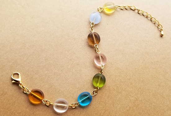 カラフルチェコビーズのブレスレット（C）