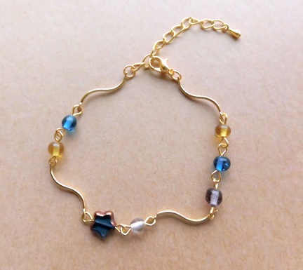 流星チェーンのブレスレット