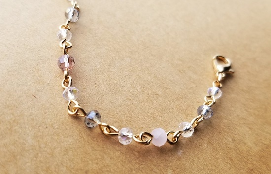 小粒カットガラスのブレスレット
