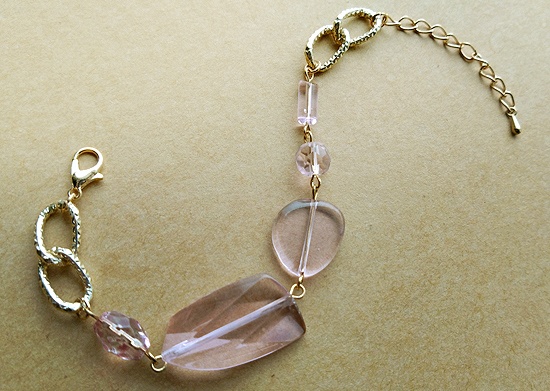 ランダムシェイプのガラスブレスレット(D)