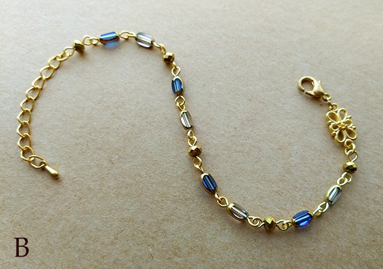 ステンドガラス風ビーズのブレスレット(バリエーション有)