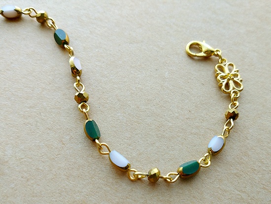 ステンドガラス風ビーズのブレスレット(バリエーション有)