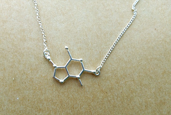 化学構造式のネックレス(シルバー)